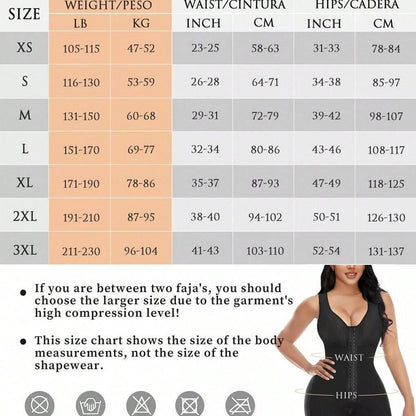 Fajas Women's Shapewear, Full Body Sculpting After Abdominal Control, Hip Lifter With Zipper Crotch, Women's Fitness Set