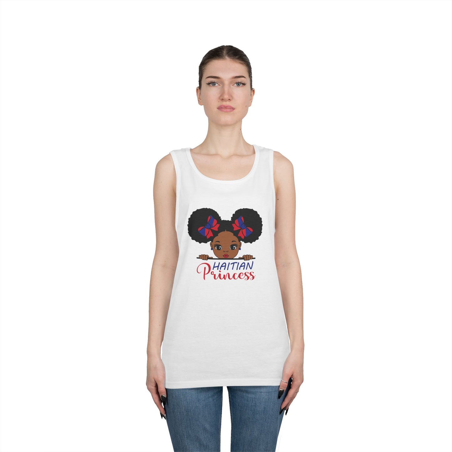 Haitian Princess Unisex Heavy Cotton Tank Top - Celebrating Culture and Pride