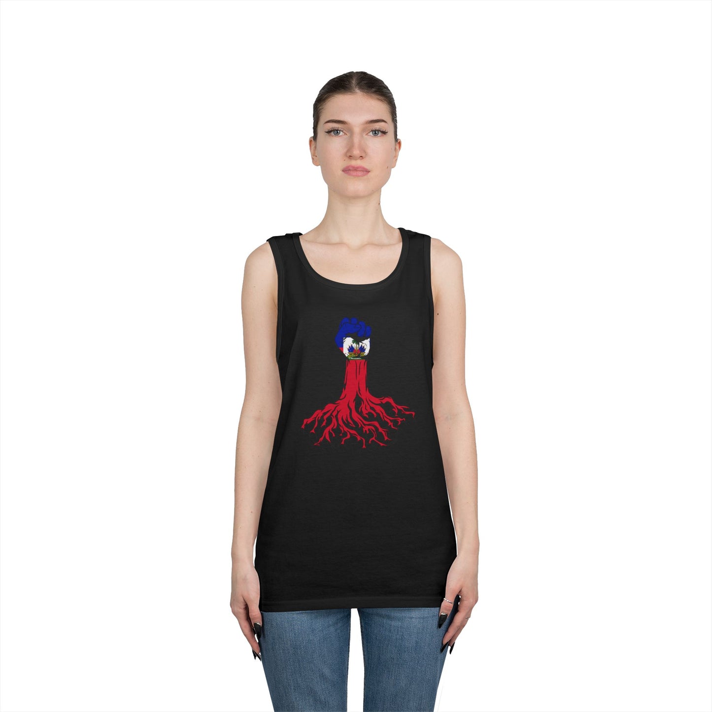 Unisex Heavy Cotton Tank Top - Bold Octopus Design for Ocean Lovers