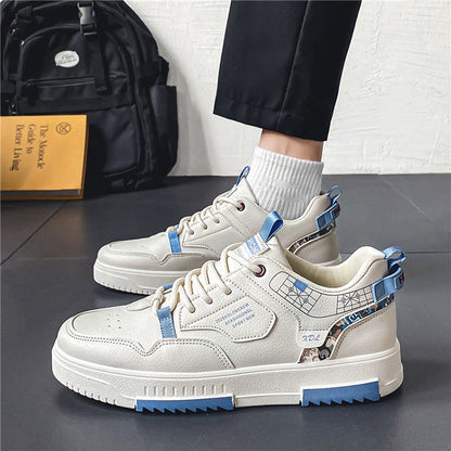 Men's shoes, men's shoes, new breathable white shoes, trend, versatile platform, casual walking sports shoes, men's sneakers